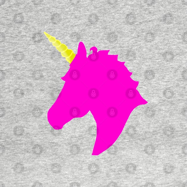 Pink Unicorn Head by CatGirl101